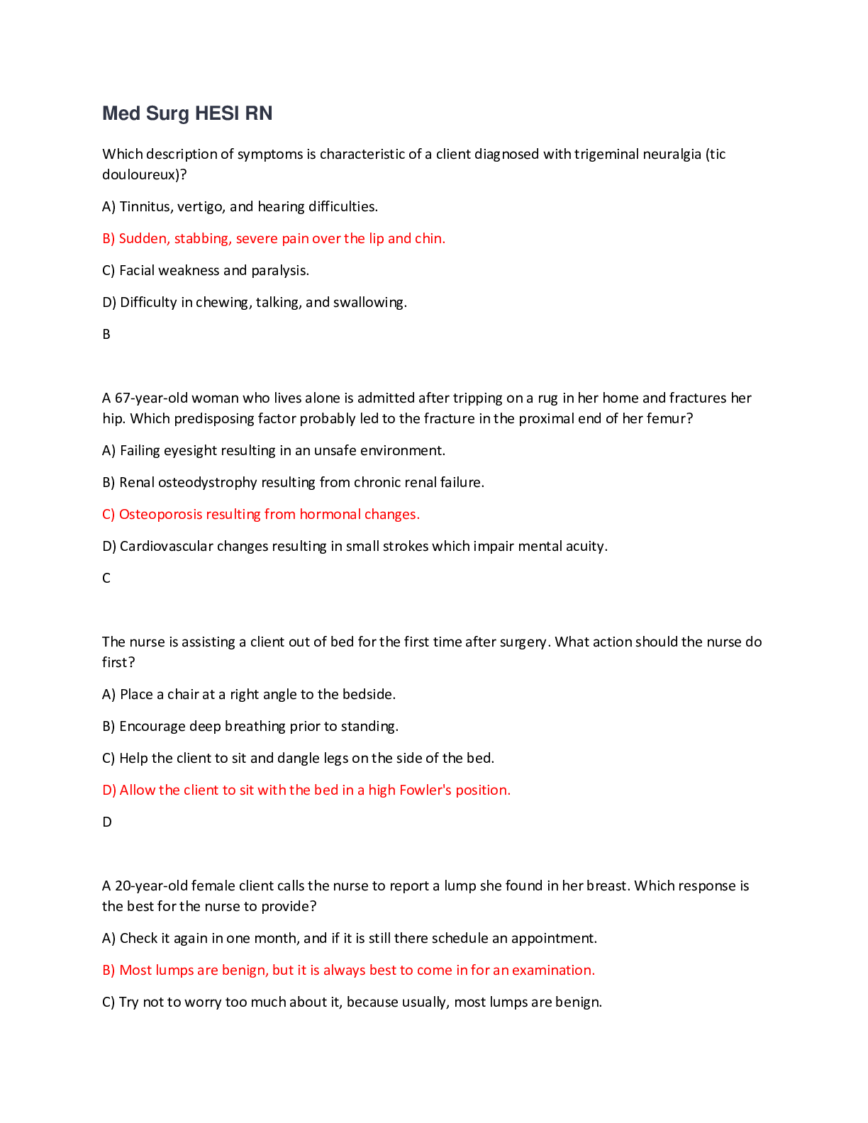 Preview image for Med Surg HESI RN